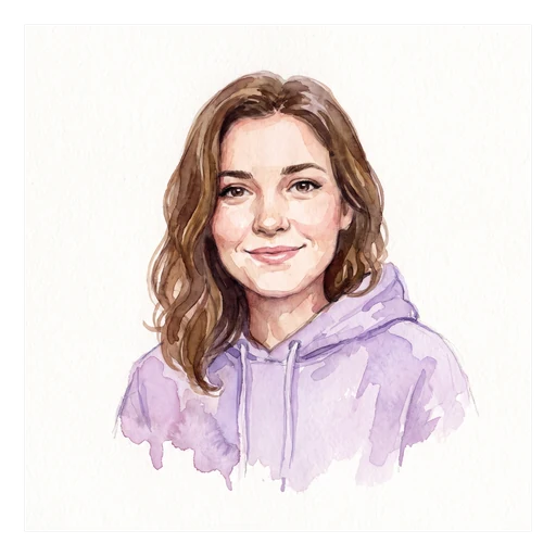 Watercolor style sample sticker