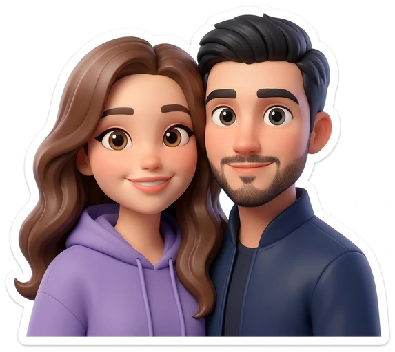 Couples sticker pack example